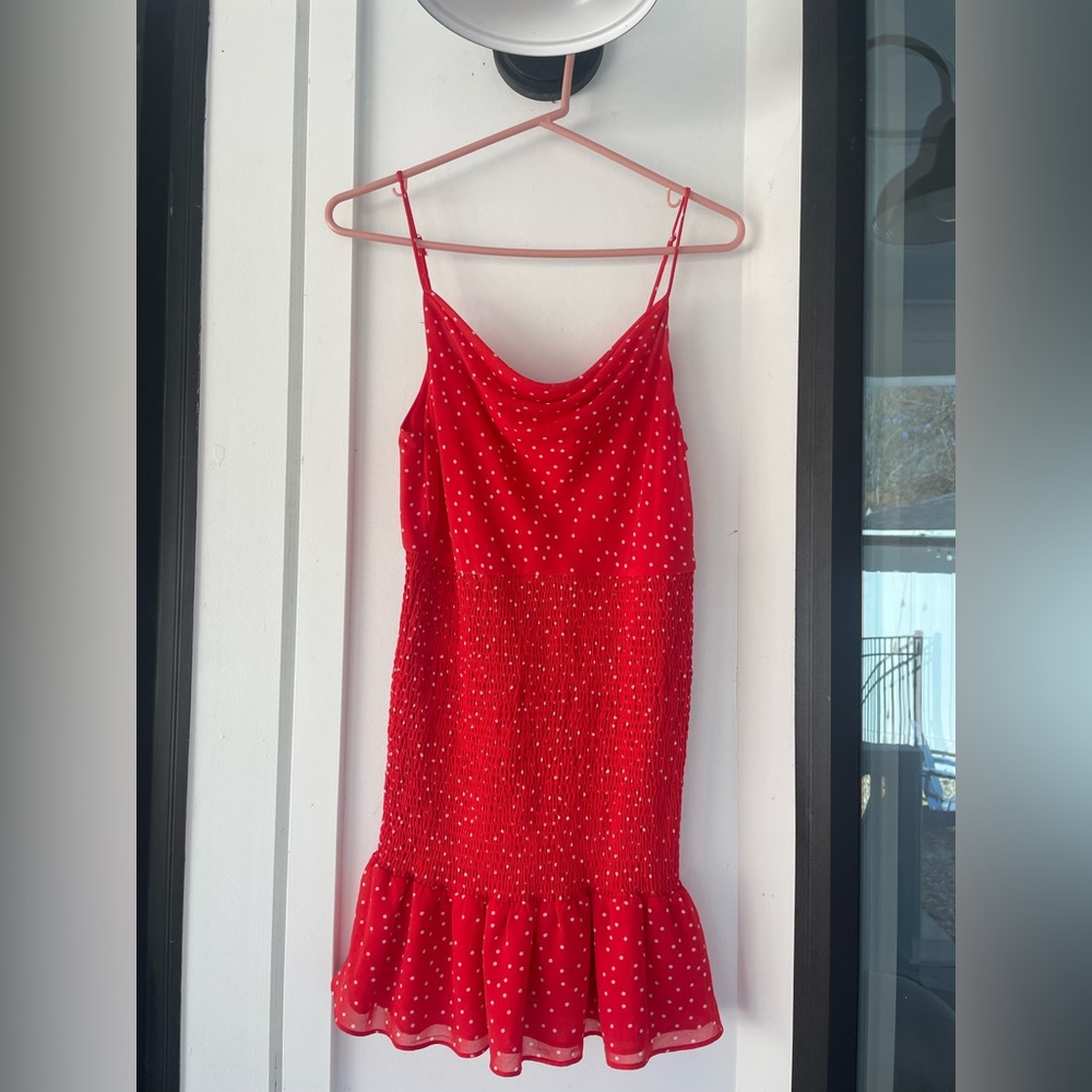 Red & White Polka Dot Dress